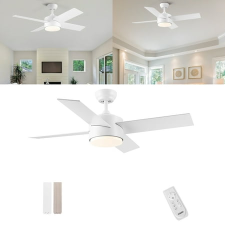 

Avamo Furniture LED Light Ceiling Fan Remote Control 44 In Quiet Fans 4 Blades Modern Energy-saving 3 Speeds