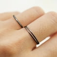 thumbnail image 3 of Bestyle 3 Pcs Knuckle Stackable Ring Set for Women 1mm Thin Stainless Steel Band Ring for Daughter Niece Friend Jewelry Gift Black Size 4, 3 of 7