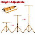 thumbnail image 4 of Floodlight Tripod Stand, Twin Head -Could Mount 1 to 2 Lights, Portable Telescopic Outdoor Lamp Stand 160cm, 4 of 7