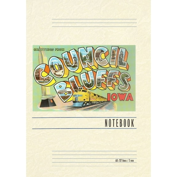 Vintage Lined Notebook Greetings from Councilo Bluffs (Paperback)