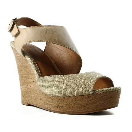 BC Footwear Womens Chihuahua Natural/Tan Slingbacks Size 9