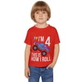 thumbnail image 3 of 4th Birthday Monster Truck Cotton Toddler T-shirt - Birthday T-Shirt, 3 of 4