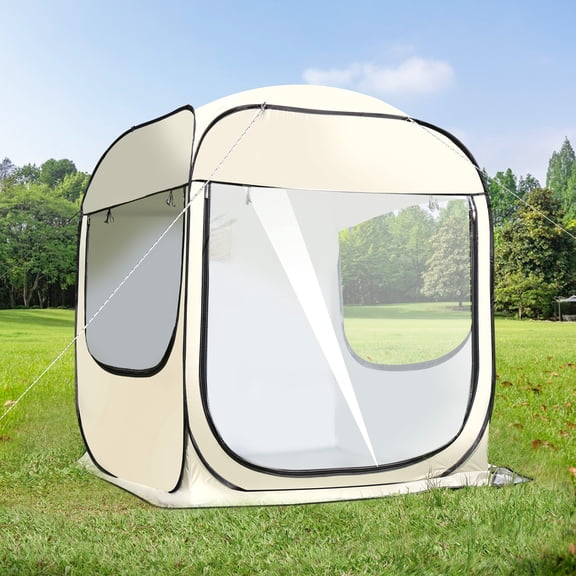 Outdoor pop-up sports tent, 59 x 59 x 67 inches transparent bubble tent, suitable for 1-3 people, portable camping tent, high visibility, suitable for sports viewing, fishing and outdoor activities