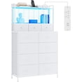 thumbnail image 2 of CazToi Smart Dresser 11-Drawer Fabric Organizer with RGB LED Lights Wireless Charging Station, 2 of 9