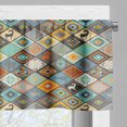 thumbnail image 5 of Ambesonne Prehistoric Valance & Curtain, Mosaic Art, 55"x45", Multicolor, 5 of 6