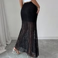thumbnail image 6 of adaychics Black Lace Maxi Skirt High Waisted Women See Through Sheer Mesh Sexy Bodycon Maxi Skirt for Club Party Night Out, 6 of 7