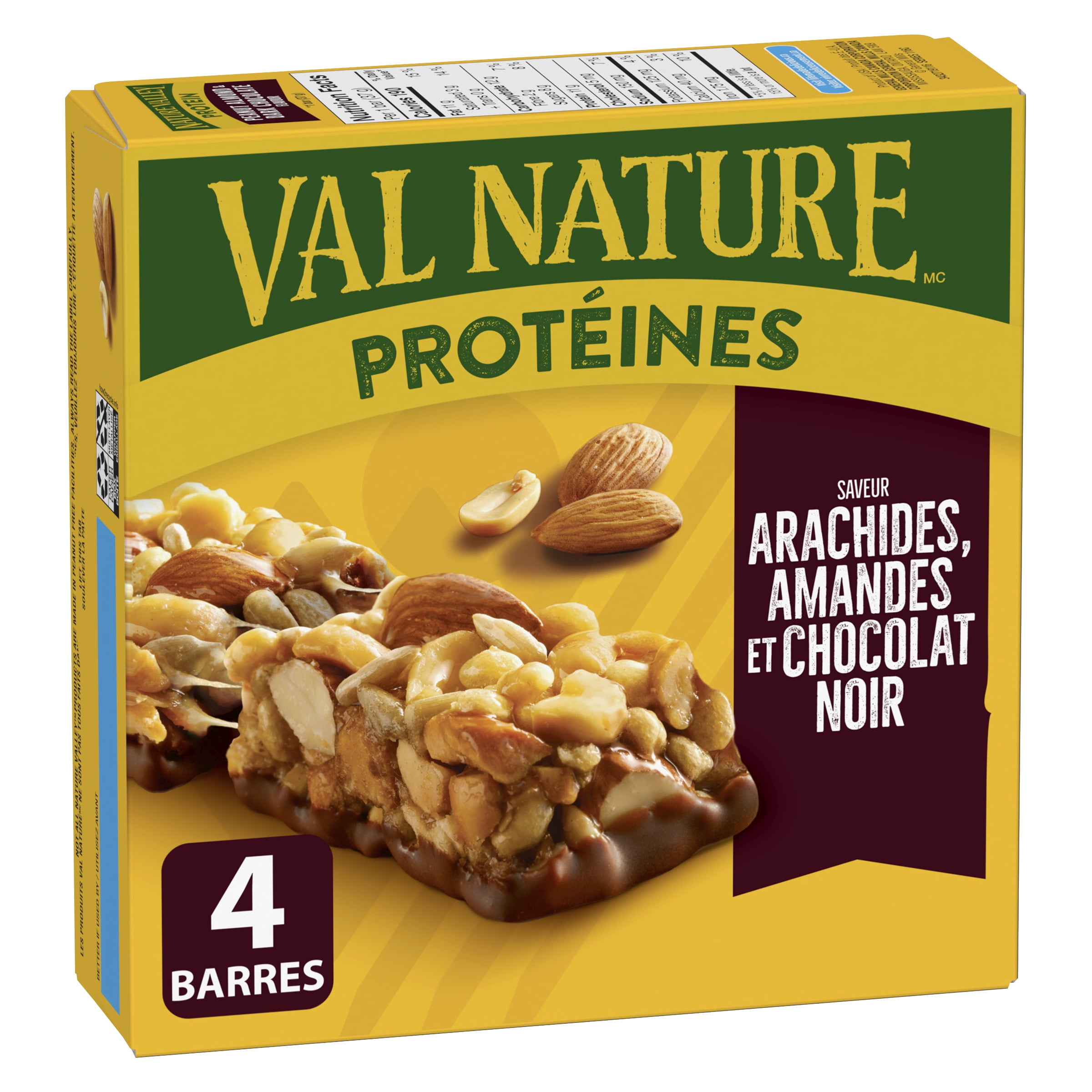 Nature Valley Protein Granola Bars, Peanut Almond and Dark Chocolate, 4 ct, 4 bars x 37 g, 148 g