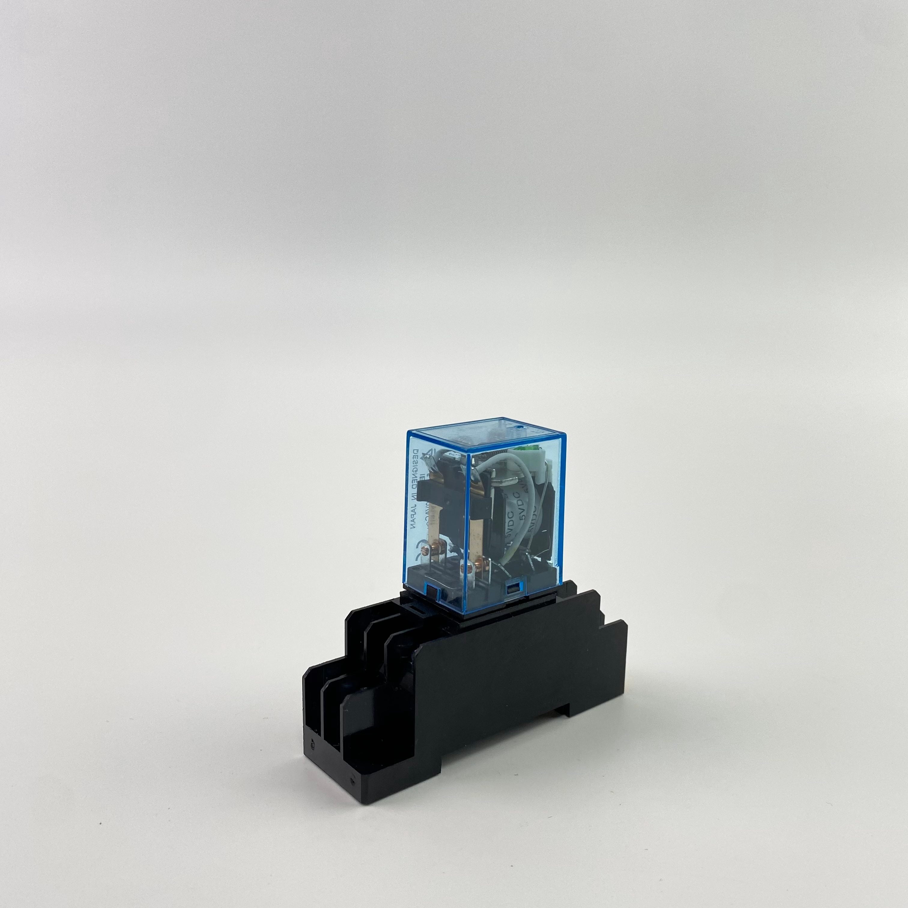 IYFDDKI Coaxial relays, electric,35mm DIN Rail DPDT 8P General Purpose Power Relay AC 24V Coil W Socket