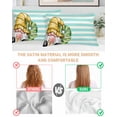thumbnail image 4 of Hokiten Pillow Cases Queen Size Set of 2, Couch Pillow Covers, Summer Gnomes Satin Pillowcases with Zipper for Hair/Skin, Pillow Protector Cover, Aqua Stripes Tropical Leaves 20x30 Inches, 4 of 6