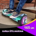thumbnail image 4 of HOVERSTAR Bluetooth Hoverboard, LBW12A Color cromado o monopatín eléctrico de piel impresa con ruedas intermitentes LED, 4 of 5