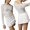 White, variant on Women Y2k Lace See Through Long Sleeve Tees Sexy Slim Fitted Crop Top Solid Color Stretchy Fashion Shirts Outfit
