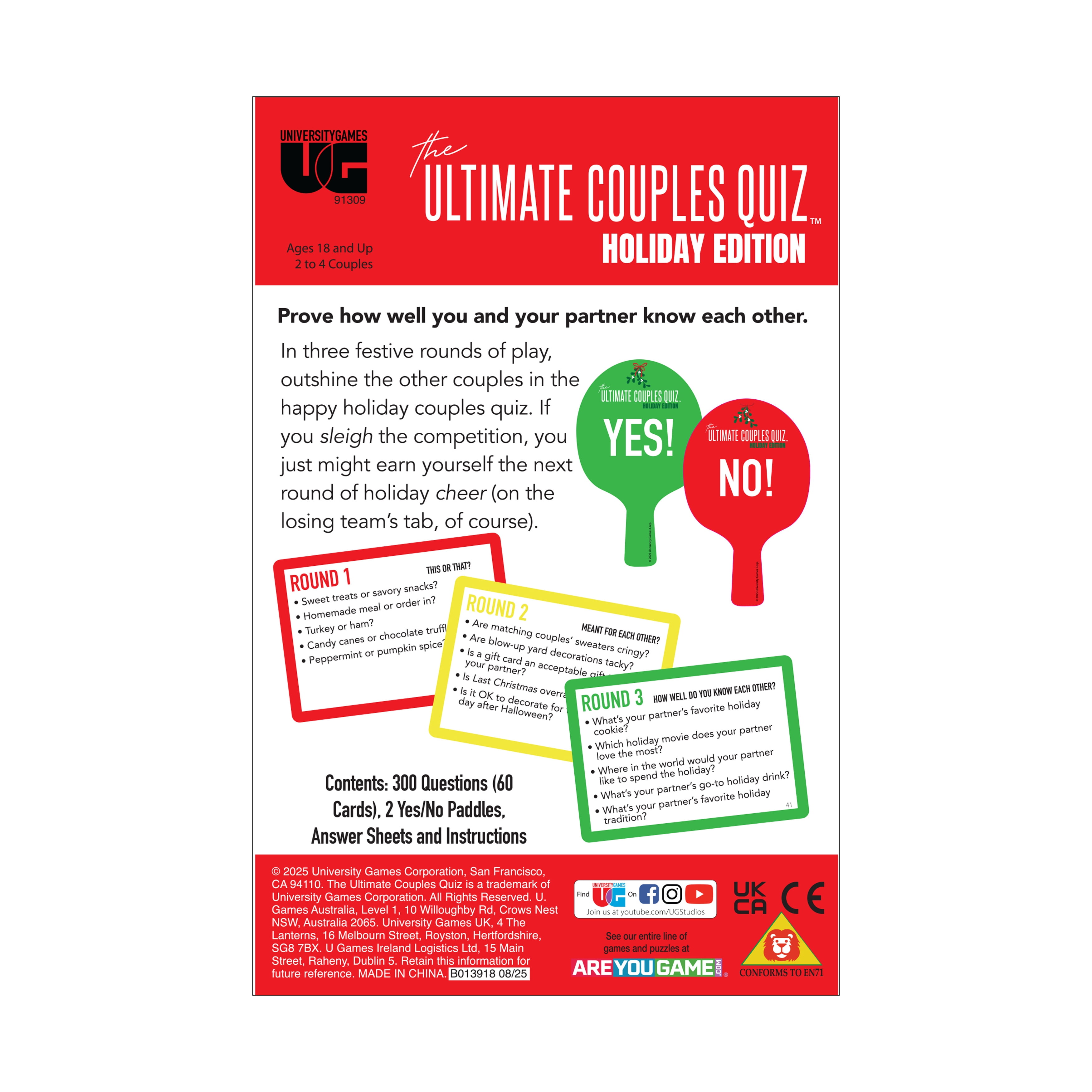 University Games The Ultimate Couples Quiz - Holiday Edition