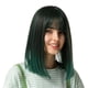 thumbnail image 2 of Pelucas de pelo corto verde de 15 "para niñas, hasta los hombros Peluca de mujer Cabello sintético liso resistente al calor con gorra de Sunnimix Las mujeres pelucas cortas de Bob, 2 of 8