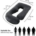 thumbnail image 3 of Full body pillow with detachable washable cover - sleep support for legs, back, neck, shoulders, and abdomen, 3 of 5