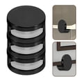 thumbnail image 1 of ETHZZLE 8Pcs Zinc Alloy Black Glass Shelf Support Clips Sturdy Mirror Mounting Hardware, 1 of 6
