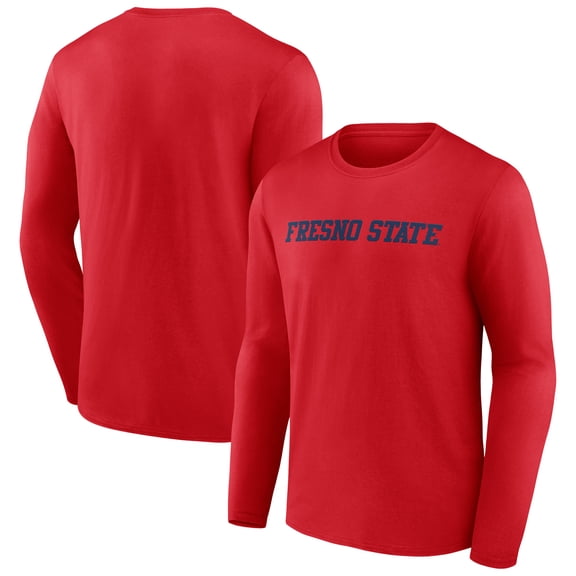 Men's Red Fresno State Bulldogs Arch Long Sleeve T-Shirt