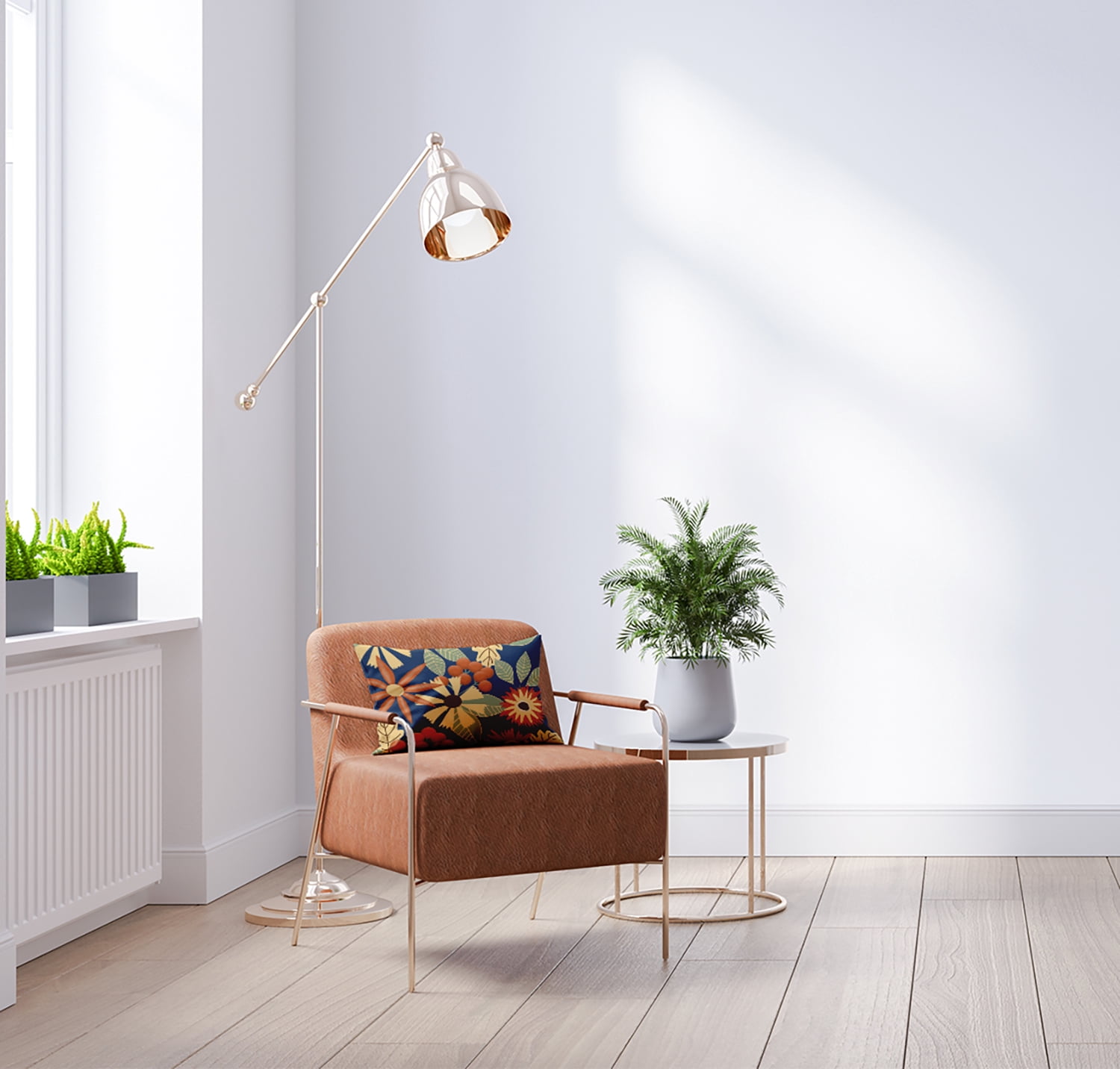 20" x 14" Simply Daisy Fall Floral Polyester Accent Pillow, Navy Qty 1