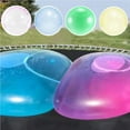 thumbnail image 4 of Greeniant Juguete de bola de burbujas para niños, suministros simples para fiestas, juguetes para niños y niñas, bola inflable de Color sólido Deportes acuáticos Amarillo/40cm Greeniant OD017022-06, 4 of 6