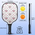 thumbnail image 3 of Pickleball Paddles Set,Pioneer Flower Floral Print Pattern Fiberglass Surface Pickleball Racket Set with 2 Indoor Outdoor Pickleball Balls and Pickleball Bag,Pickle-ball Equipment, 3 of 6