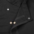 thumbnail image 5 of Aislor Unisex Short Sleeve/Long Sleeve Chef Coat Jacket Kitchen Restaurant Hotel Uniform M-4XL Black Long Sleeve XXL, 5 of 7
