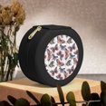 thumbnail image 6 of Naloa Vintage Butterflies Round Jewelry Box, Travel Jewelry Organizer, 3.9 x 3.9 x 2in Jewelry Storage Box for Women-Black, 6 of 7