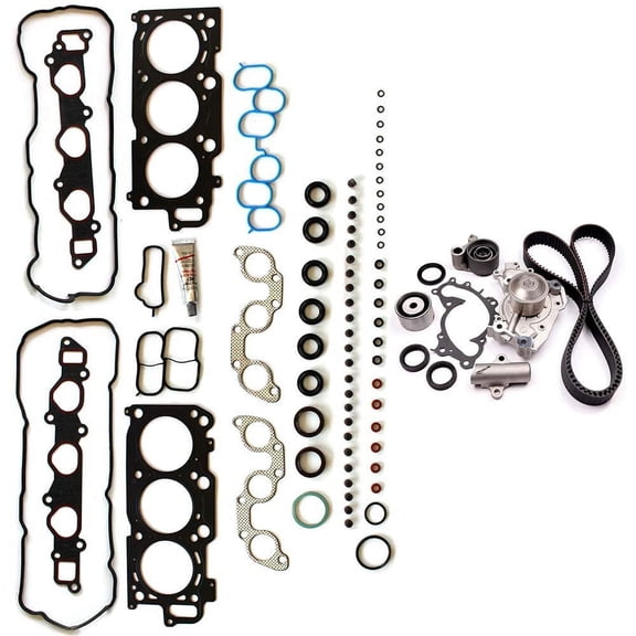 SCITOO Engine Timing Belt and head gasket Kit Fits 2004 2005 2006 2007 2008 2009 2010 for TOYOTA Highlander 3.3L 3300CC V6 GAS DOHC