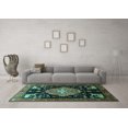 thumbnail image 3 of Ahgly Company Machine Washable Indoor Rectangle Animal Turquoise Blue Traditional Area Rugs, 8' x 10', 3 of 4