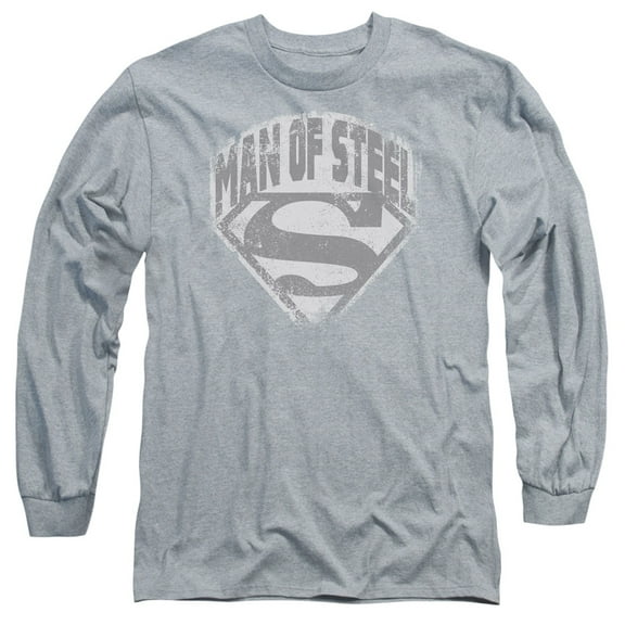 Superman - Man Of Steel Shield - Long Sleeve Shirt - Large