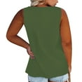 thumbnail image 4 of Dyfzdhu Tank Tops For Women Casual Plus Size Summer Sleeveless Solid Color Loose Crew Neck Vest Comfy T Shirts Top Green Xxl, 4 of 6
