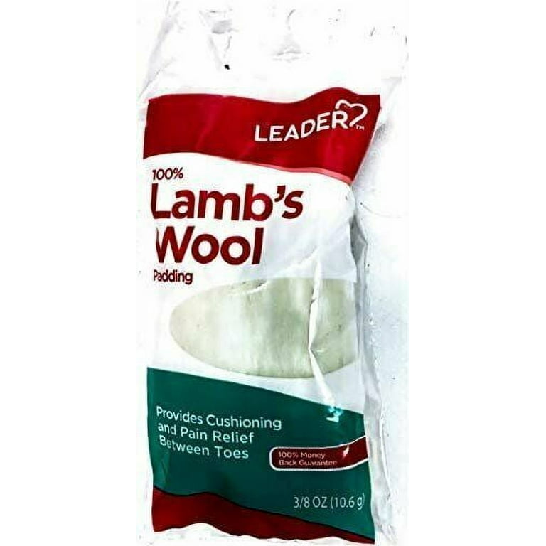 Leader 100% Lambs Wool Padding, Provides Cushioning and Pain Relief 3/8 oz