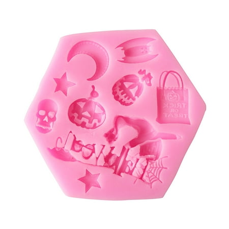 

OUNONA 2pcs Liquid Silica Gel Mold Pumpkin Style Halloween Elements Cake Cookie for Craft Pink