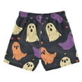 thumbnail image 7 of FORMRS Boys Swim Trunks Quick Dry Mesh Liner Boardshorts Sizes XS-XL, Purple Halloween Ghosts, 7 of 7
