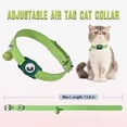 thumbnail image 2 of Collar verde para gato, collar Airtag para gato con soporte para Airtag y hebilla de seguridad, collar personalizado para gato, 2 of 5