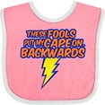thumbnail image 3 of Inktastic These Fools Put My Cape on Backwards&reg; Superhero Boys or Girls Baby Bib, 3 of 4