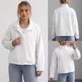 thumbnail image 2 of Womens Windbreaker Jacket Stand Collar Casual Lightweight Jackets Fall Winter Bomber Outerwear, 2 of 6