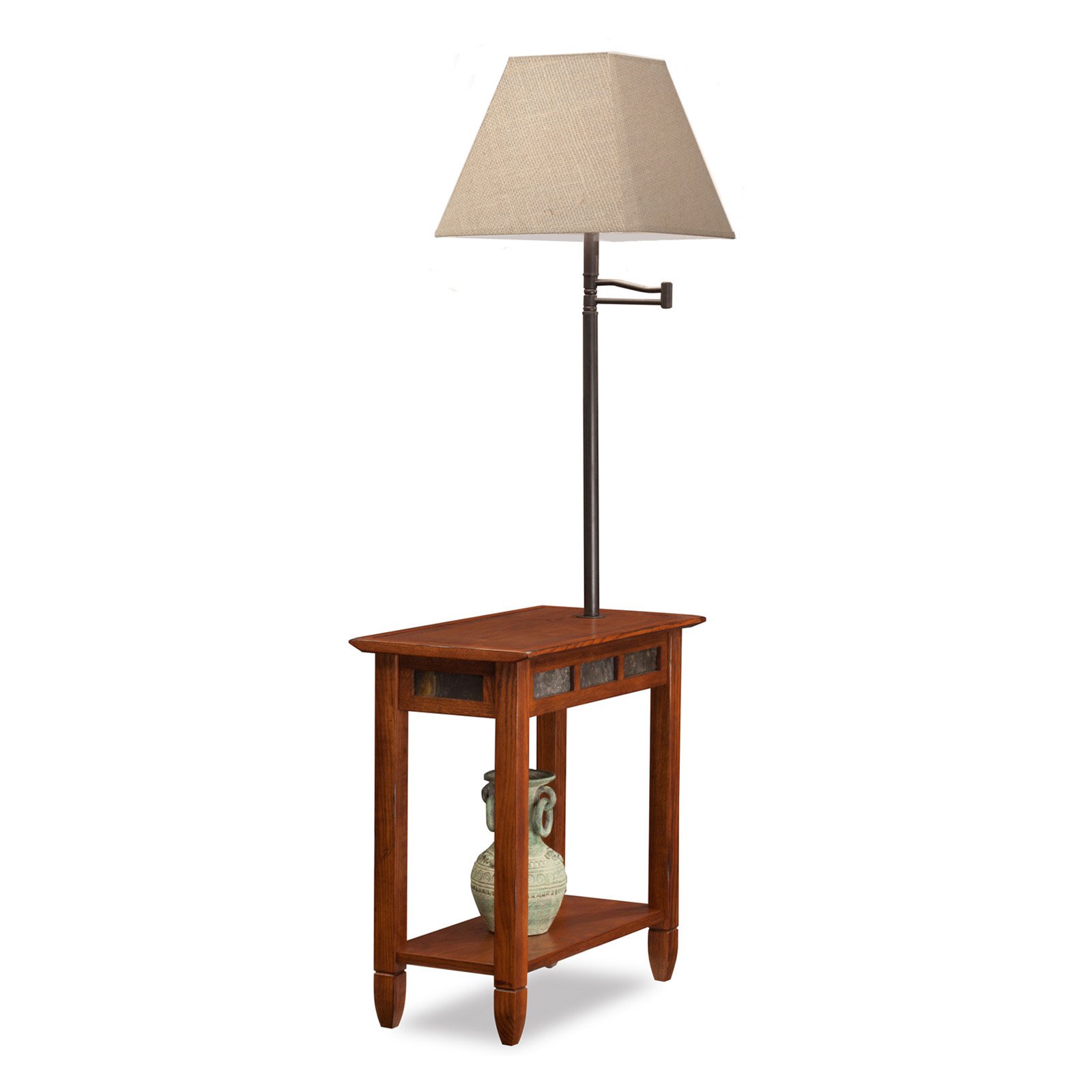 rustic oak lamp table