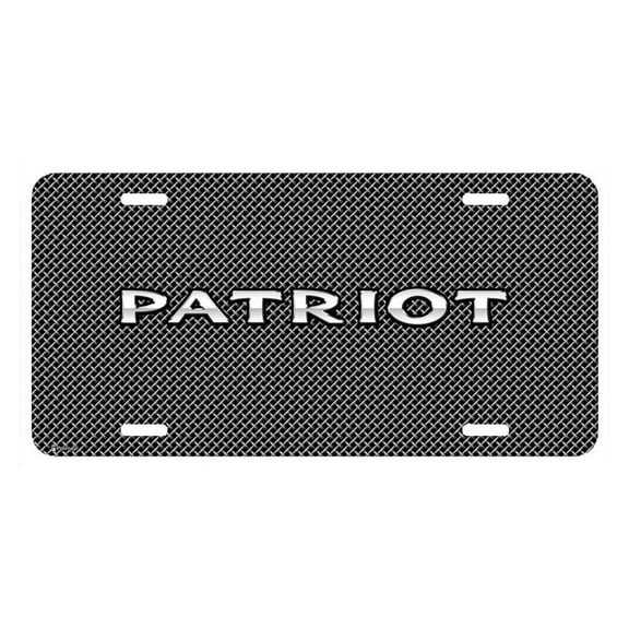 Jeep Patriot on Front Mesh Grill Graphic Special Aluminum Metal License Plate