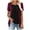 Red#, variant on Fmbrln Womens Summer Short Sleeve T-Shirts Fashion V Neck Solid Color Tops Casual Loose Long Hem False Two Piece Tees