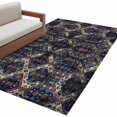 thumbnail image 2 of Modern Black, Area Rug 4x6 FT, Non Slip Kids Room Carpet, Abstract Rustic Chic Geometric Bohemia Washable Soft Floor Carpet Non-Shedding Throw Rug for Dorm Kitchen Study Room Home Office Bedside, 2 of 9