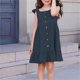 thumbnail image 4 of Vestido de Fiesta de Niña Bebé Color Sólido Plisado Casual con Botón Camisola Y Vestido de Princesa de Manga Larga Niñas de Moda Princesa Vestir, 4 of 6