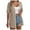 Khaki, variant on Ladies Solid Color Summer Crochet Leaf Short Sleeve Knit Cardigan Lightweight Sun Cover Up For Vacation Travel Clothes Sun Shirt