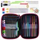 thumbnail image 1 of Juego de 100 agujas para tejer suéteres, 22 agujas de crochet de metal, kit de herramientas de costura con accesorios de bricolaje Rosy, 1 of 12