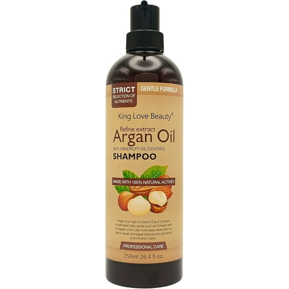 Shampoo Con Extracto de Aceite de Argán Oil 750ml - Anticaspa, Hecho con Activos 100% Naturales, Para un Cabello Sano y Brillante.