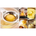 thumbnail image 5 of 1-Pack Stainless Steel Egg Separator, Egg White Yolk Separator Filter Sieve with Handle, Easy Egg Divider Tool for Baking Cooking TIKA, 5 of 8