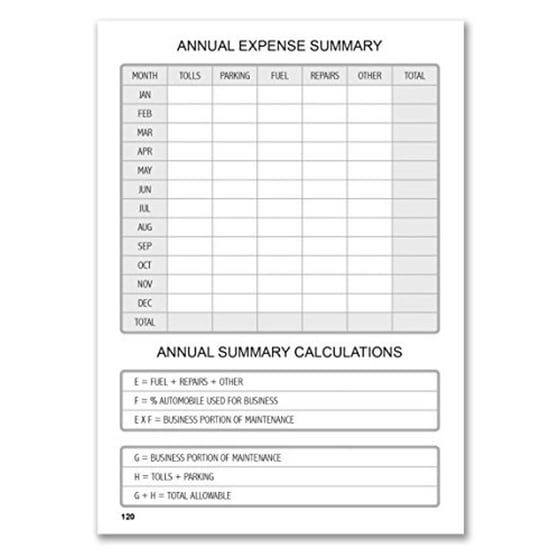 bookfactory auto mileage log book automobile expense record