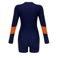 thumbnail image 4 of UTSJKR Womens One Piece Long Sleeve Swimsuit Rash Guard Bathing Suit Boyleg Bottom UPF 50+ Surfing Swimwear Orange XL, 4 of 9