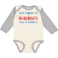thumbnail image 3 of Inktastic What Happens at Grandma's Boys or Girls Long Sleeve Baby Bodysuit, 3 of 5