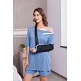 thumbnail image 6 of Pinspark Post Shoulder Surgery Shirts for Men Women Snap Adaptive Hospital Gowns Tear Away Shoulder Replacement Recovery Clothes, 6 of 6