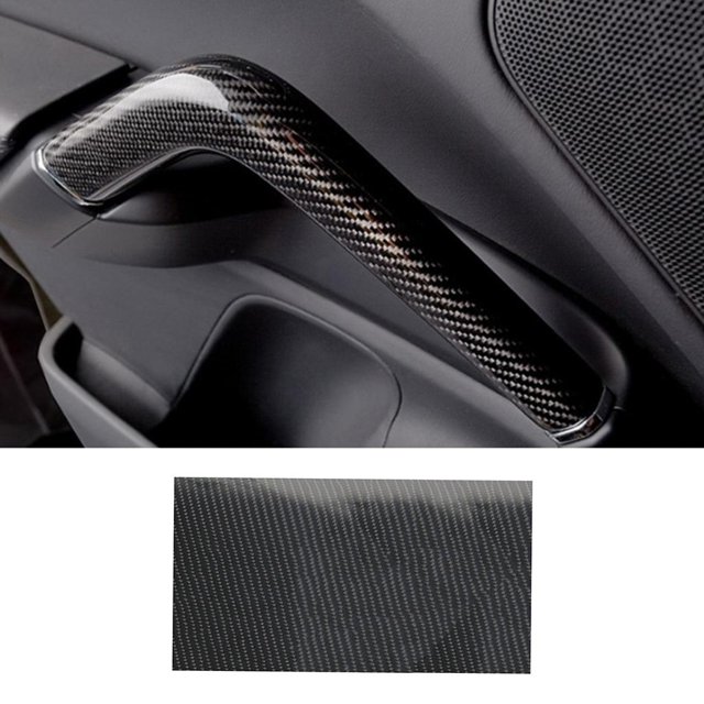 Kit de envoltura de s con estilo de liberación de aire de lámina de vinilo con para automóvil, 19 x 78 pulgadas Soledad Vinilo de fibra de carbono negro brillante