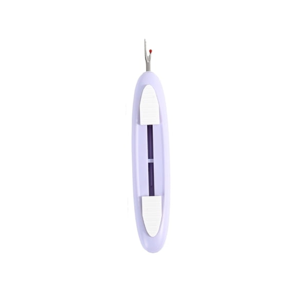 2 In 1 Automatic Needle Threader And Seam Tool Double Headed Needle Threader and Seam Ripper,Sewing Craft Tool,Quick Threading and Un Stitching Accessory,Sewing Stitch Remover Tool(Purple,)